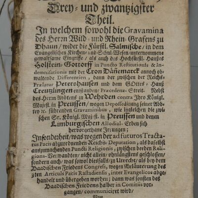 "Europäischer Staats-Kanzley Drey- und zwanzigster Theil."