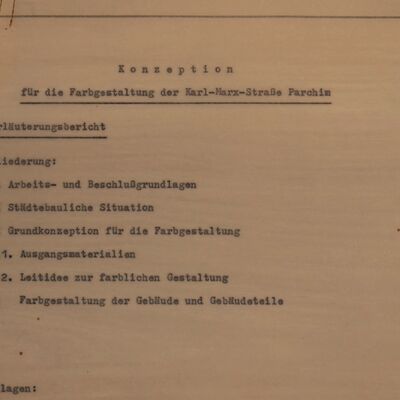 Inhaltsübersicht Konzeption für die Farbgestaltung