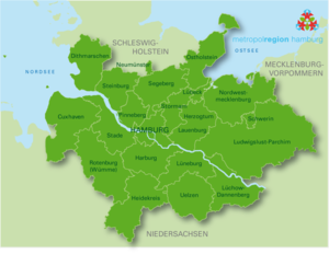 Karte Metropolregion Hamburg