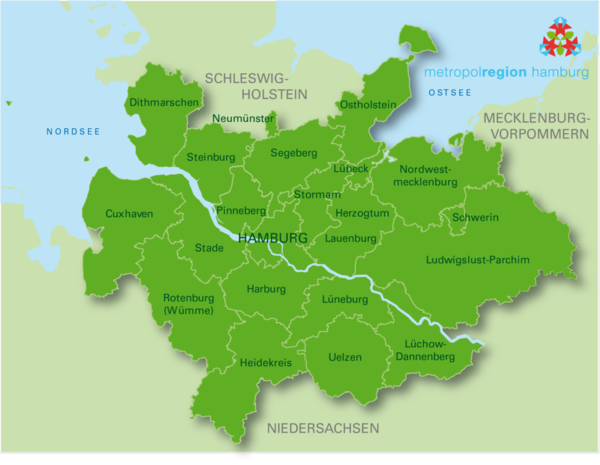 Karte Metropolregion Hamburg