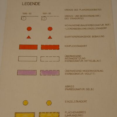 Legende Stadplanung Parchim 1980er