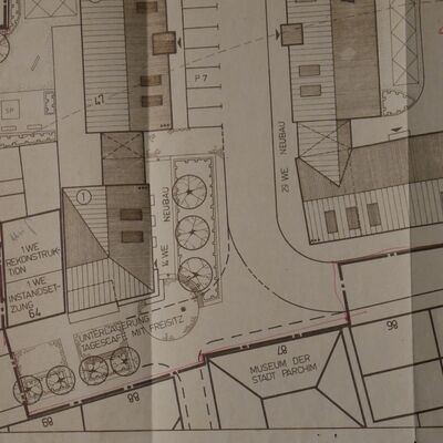 Plan Umbauten Parchim Wohnungsbaukonzeption 1980er
