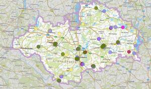 &Uuml;bersichtskarte Projekte Gemeinsam.Aktiv.Selbstbestimmt.