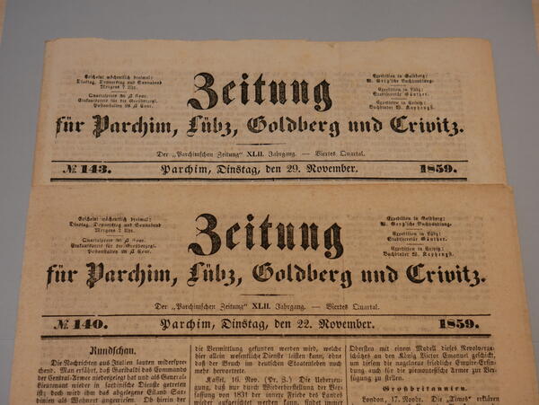 Zeitungen 1859