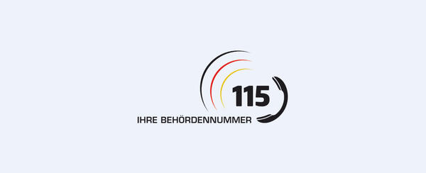 Behrdenummer 115 mit Hintergrund