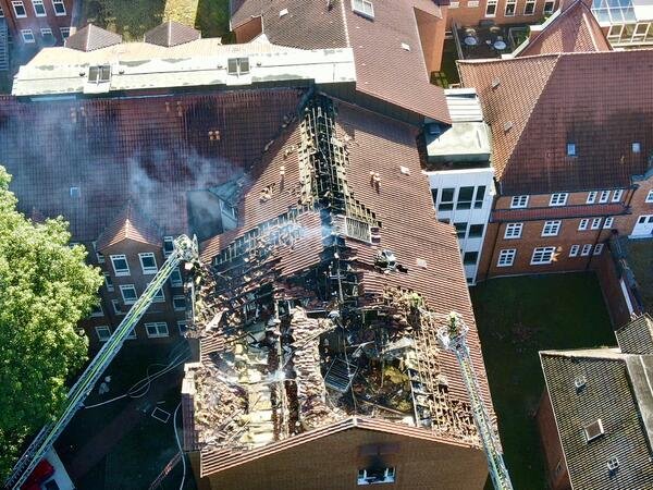 2026-07-02 Feuer im Klinikum Ludwigslust (c) Feuerwehr