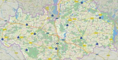 Karte Trichinenuntersuchungsstellen