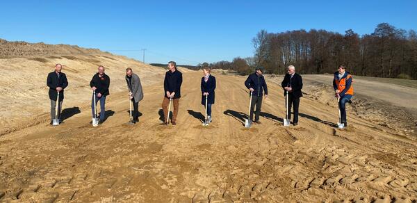 2022-03-09 Spatenstich für den Radwegeneubau entlang der K105