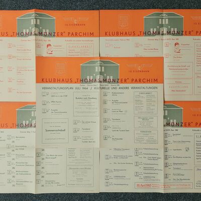 Veranstaltungspläne "Thomas Münzer" 1960er