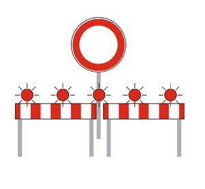 Schild Vollsperrung