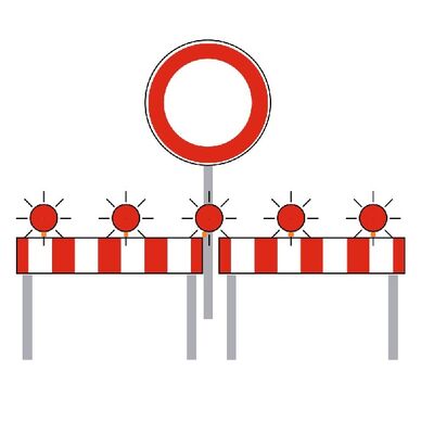 Schild Vollsperrung