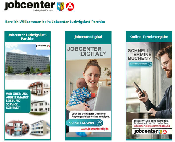 Website des Jobcenters